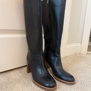 Marc Fisher Black Heeled Boots - Wide Calf